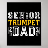 Retro Senior Trompet Dad 2026 Marching Band CL van Poster (Voorkant)