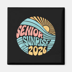Retro Senior Zonsopgang 2026 Afgestudeerden Van Cl Magneet