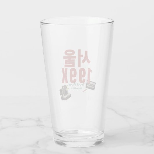 Retro Seoul 199X Glass Mug – Street Vibes Edition Glas (Achterkant)