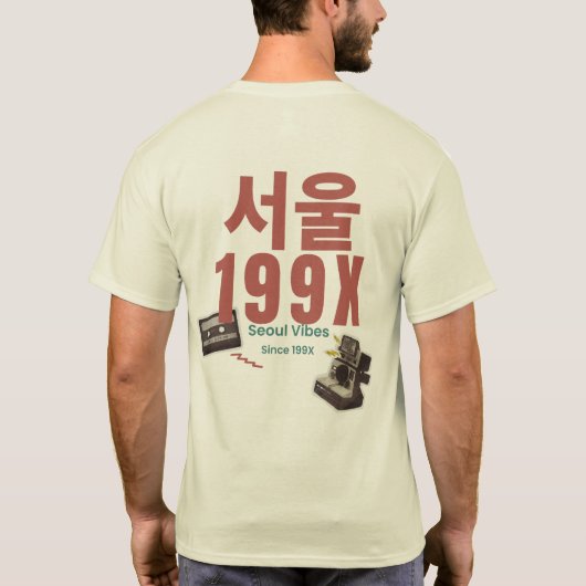 Retro Seoul 199X – Street Mood  T-shirt (Achterkant)