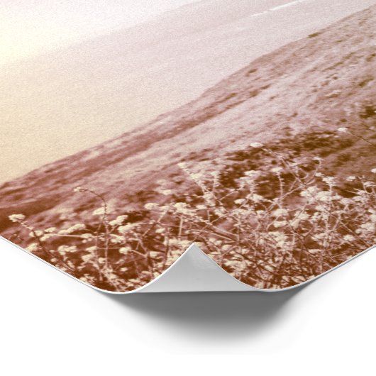 Retro Sepia California Coast | POSTER (Hoek)