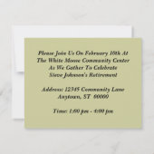 Retro Sepia Worn Work Boot Retirement Invitations Kaart (Achterkant)