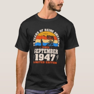 Retro september 1947 75 jaar oud Gevist Lover 75T T-shirt