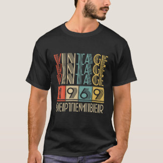 Retro  september 1969 52nd Birrthday Gift M T-shirt