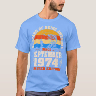 Retro september 1974 48 jaar oud Gevist Lover 48t T-shirt