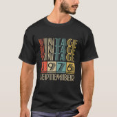 Retro  september 1976 45th Birthday Gift M T-shirt (Voorkant)