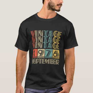 Retro  september 1976 45th Birthday Gift M T-shirt
