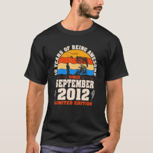 Retro september 2012 10 jaar oud Gevist op 10th Bi T-shirt