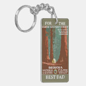Retro Sequoia National Park Beste Papa Sleutelhanger (Voorkant Links)