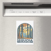retro Sequoia National Park Giant Sequoia Trees Magneet (Insitu (Vaatwasser))