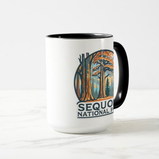 retro Sequoia National Park Giant Sequoia Trees Mok (Voorkant rechts)