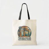 retro Sequoia National Park Giant Sequoia Trees Tote Bag (Voorkant)
