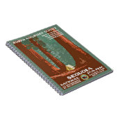  Retro Sequoia National Park Reizen Notitieboek (Rechterzijde)