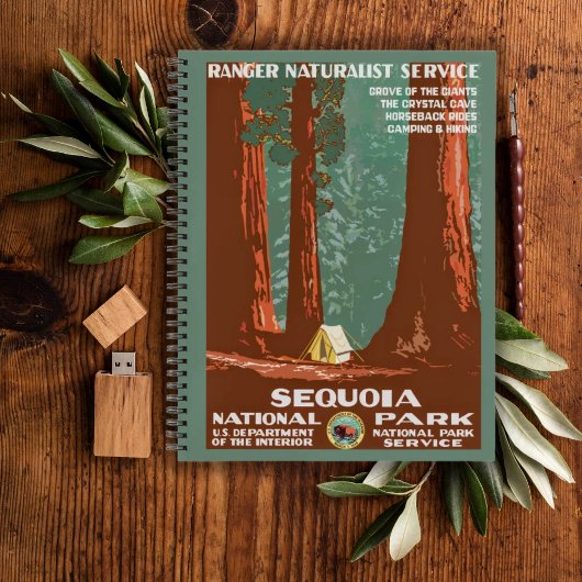  Retro Sequoia National Park Reizen Notitieboek