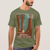 Retro Sequoia National Park Reizen T-shirt (Voorkant)