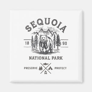 Retro Sequoia National Park Vakantie Nieuwigheid Magneet