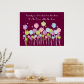  Retro Serenity Flowers & Butterflies Poster (Keuken)