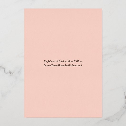 Retro Serif Vrijgezellenfeest Roos Gold Folie Uitnodiging (Achterkant)