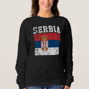 Retro Servië Vlag Servisch Roots Trui
