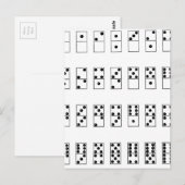 retro-set van dominoes briefkaart (Voorkant / Achterkant)