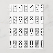retro-set van dominoes briefkaart (Voorkant)
