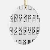  retro-set van dominoes keramisch ornament (Rechts)