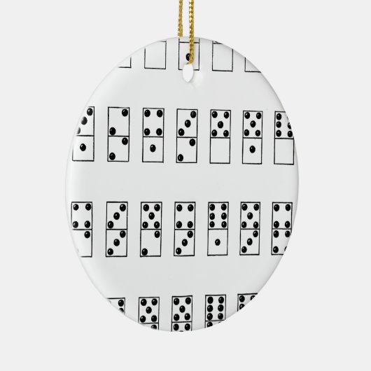 retro-set van dominoes keramisch ornament (Rechts)