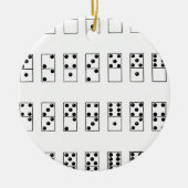 retro-set van dominoes keramisch ornament (Voorkant)