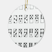 retro-set van dominoes keramisch ornament (Links)