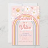 Retro Seven is een Vibe Rainbow 6e verjaardag Kaart (Voorkant)