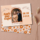 Retro Seventies Arched Photo Boho Save the Date
