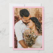 Retro Seventies Boho Arch Viva Magenta 2 Foto 70s Save The Date (Achterkant)