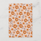 Retro Seventies Boho Wedding Details Informatiekaartje (Achterkant)