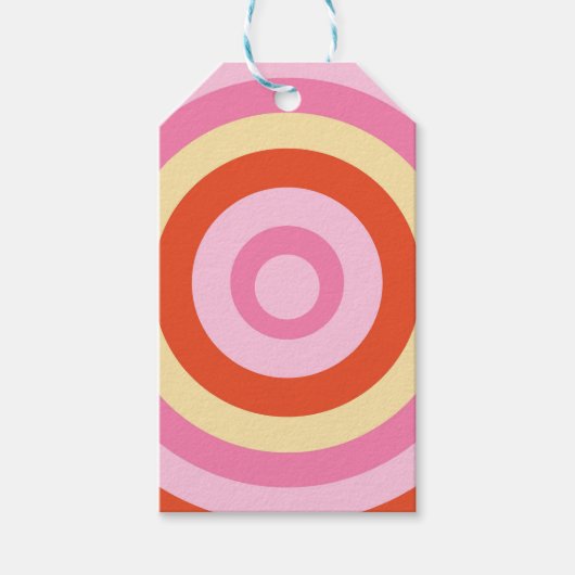 Retro  Seventies Circle Cadeaulabel (Voorkant)