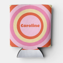 Retro  Seventies Circle Patroon Aangepast Blikjeskoeler