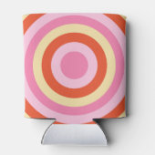 Retro Seventies Circle Patroon Aangepast Blikjeskoeler (Achterkant)