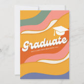 Retro seventies foto afstuderen kaart (Voorkant)