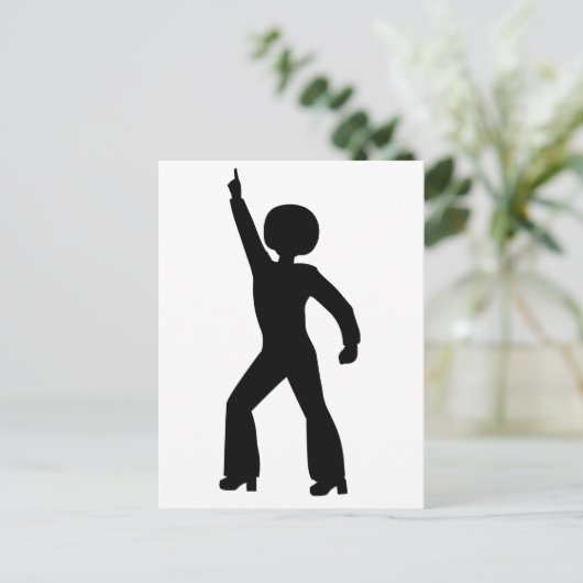 Retro Seventies Man Briefkaart (Staand voorkant)