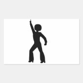 Retro Seventies Man Rechthoekige Sticker (Voorkant)