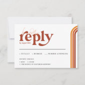 Retro Seventies Stripes | Aankondiging van bruilof (Voorkant)