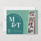 Retro Seventies Stripes Arch | Foto filmstrip Save The Date (Voorkant)