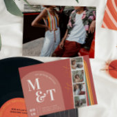 Retro Seventies Stripes Arch | Foto filmstrip Save The Date