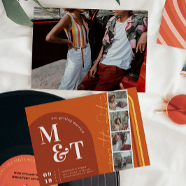 Retro Seventies Stripes Arch | Foto filmstrip Save The Date