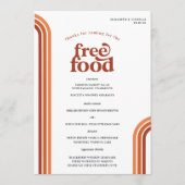 Retro Seventies Stripes | Huwelijksmenu Menu (Voorkant)