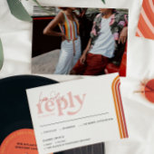 Retro Seventies Stripes | Weddenschap RSVP Aankondiging