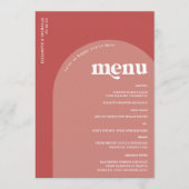 Retro Seventies Typografie | Menu Weddenschappen (Voorkant)
