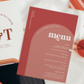 Retro Seventies Typografie | Menu Weddenschappen