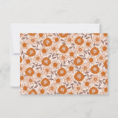 Retro Seventies Wedding RSVP Aankondiging (Achterkant)