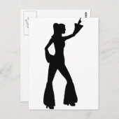 Retro Seventies Woman Briefkaart (Voorkant / Achterkant)