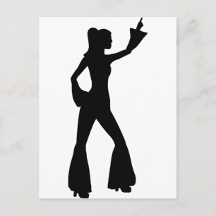 Retro Seventies Woman Briefkaart